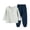 Navy, variant on Yeaiivve Jogger Sets for Toddler Boys 2 Piece Summer Outfits Breathable Long Sleeve Henley Top and Jogging Pants Suits for Play Travel Lounging Army Green 2-3 Years