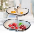 thumbnail image 1 of Bandeja para servir aperitivos, plato decorativo de cerámica para servir, frutero para mesa, comedor, decoración del hogar, aperitivo de frutos secos Plata, 1 of 8