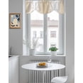 thumbnail image 5 of Beige Gradient Tie Up Valances Curtain, Adjustable Kitchen Countryside Farmhouse Valances for Windows Decor, Rod Pocket Short Curtains Set for Bedroom/Bathroom, 60"x18", 5 of 8
