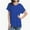 Royal Blue, variant on Women's Tshirts Casual V Neck Short Sleeve Loose Summer Tunic Tops