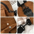 thumbnail image 5 of Casual Simple Corduroy Student Bookbags Solid Color Mini Backpack Traveling Backpacks PURPLE, 5 of 8