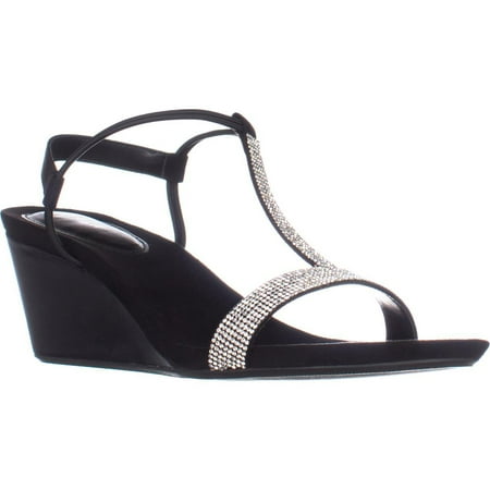 

Womens SC35 Mulan2 T-Strap Sparkle Sandals Black/Silver
