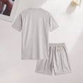 thumbnail image 4 of GINGTTO Men's Summer 2 Piece Short Set Casual Athletic Workout Outfits Loose Fit T-Shirt and Elastic Waist Shorts, 4 of 7
