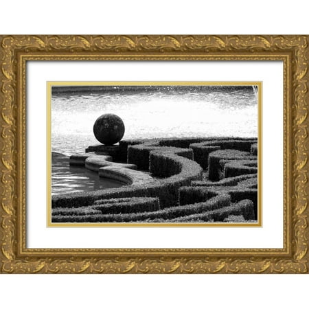 Blue Cyril 14x11 Gold Ornate Wood Framed with Double Matting Museum Art Print Titled - Architectural Detail Blenheim Palace