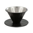 thumbnail image 1 of Visland Coffee Filter Cone Stainless Steel Hand Drip Pour Over Coffee Funnel with Spiral Ribs Dishwasher Safe V-Shaped Coffee Filter for Most Coffee Makers Camping Home Brewing, 1 of 8