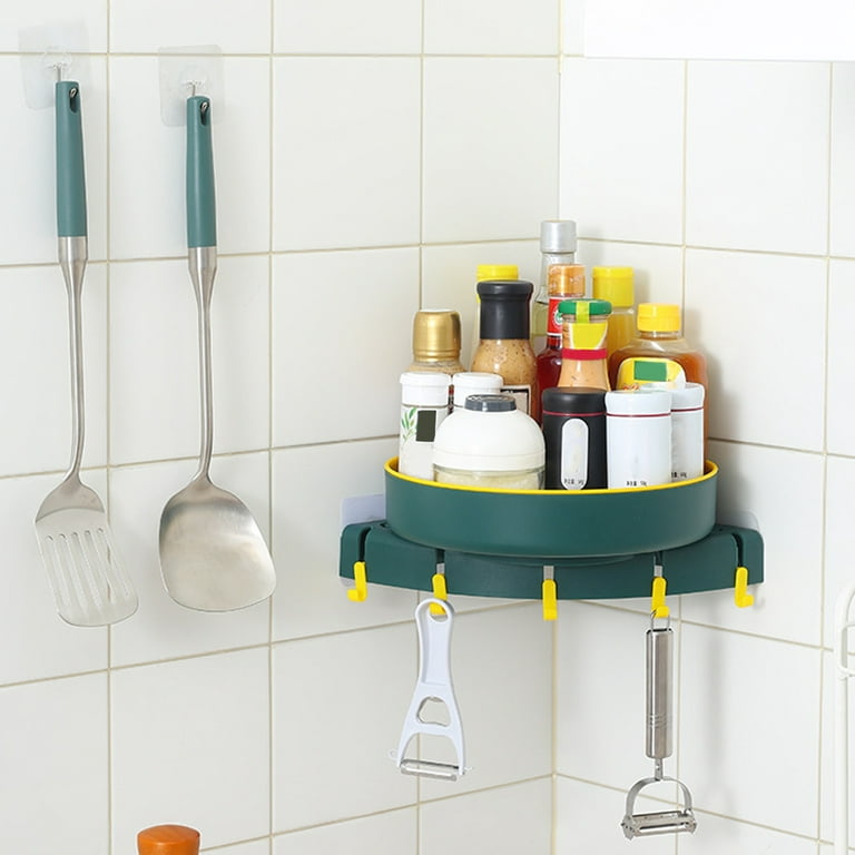 360°Rotating Bathroom Kitchen Storage Rack Organizer Shower Caddy Corner  Shelf/