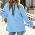 thumbnail image 5 of FDGIU Women's 2025 Oversized Hoodie Dress - Long Sleeve Tunic Sweatshirt with Pockets, Soft Fleece Fall Winter Clothes, 5 of 7
