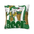 thumbnail image 1 of ZICANCN Beer Taking Drink Craft Decorative Throw Pillow Covers , Couch Sofa Decorative Knit Pillow Covers for Living Room Farmhouse 24"x24", 1 of 8