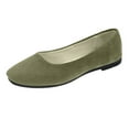 thumbnail image 2 of Willtoo Flat Shoes for Women Slip On Comfortable Walking Ballerina Shoes Ladies Cute Ballet Flats Pumps Low Wedge Shoes Army Green US-8（EU-40）, 2 of 4