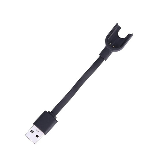Charging Cable Cord Replacement USB Charger for Xiaomi Mi Band 3 Smart Wristband Bracelet Heart Rate Monitor Fitness (Black)