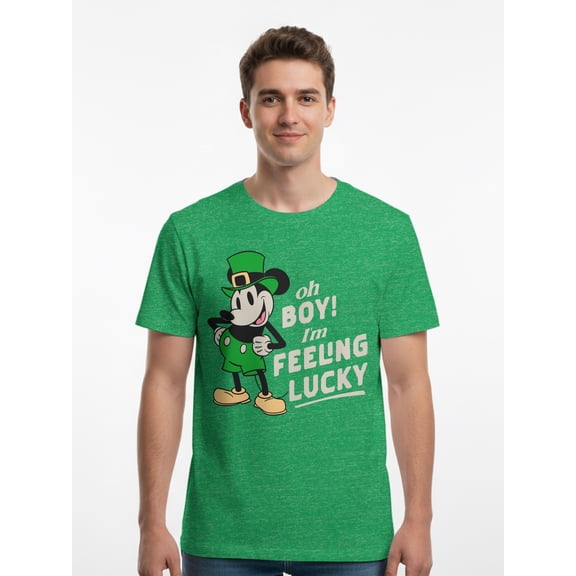Disney, Men's & Big Men's St. Patrick's Day Graphic Tee, Mickey, Sizes S-3XL