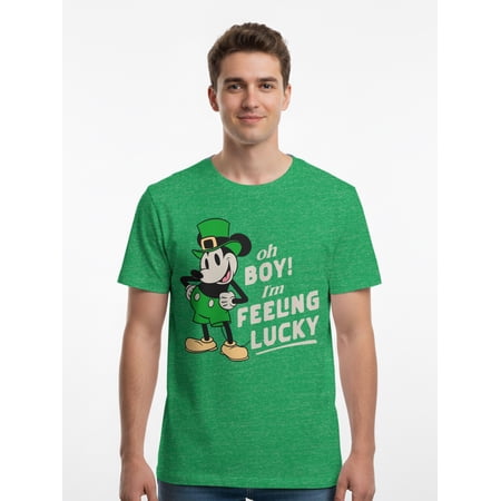 Disney, Men's & Big Men's St. Patrick's Day Graphic Tee, Mickey, Sizes S-3XL