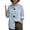 Blue, variant on Omexry Plus Size Tops Women Turn Down Collar Long Sleeve Oversized Big Button Decor Casual Loose Solid Color Shirt Black S