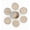 Beige, variant on Coasters Set of 6 for Drinks, Cotton Woven Absorbent Coasters with Holder – Boho Style Tabletop Protection for Coffee, Beer & Cups (Blue)