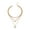 Gold, variant on Women Necklace Multi-layered Coin Pendant Thick Hollow Chain Adjustable Length Electroplated Hip Hop Club Party Punk Neck Jewelry