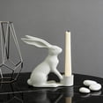 thumbnail image 2 of Easter Bunny Candle Holder – Resin Tabletop Decor with Egg Nest Design, Spring Holiday Centerpiece for Mantle, Shelf, or Table, 2 of 5