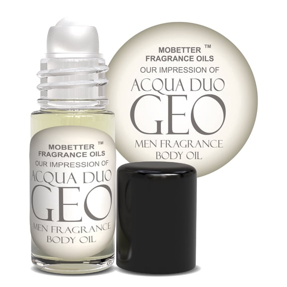 MOBETTER FRAGRANCE OILS Aqua Duo Geo 1 Oz Perfume Fragrance Body Oil for Men
