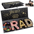 thumbnail image 2 of Trandraft Graduation Flower Gift Box Empty Grad Letter Large Flower Box with Ribbon Chocolate Rose Bouquet Package for Graduation Birthday Class Reunion Party Supplies, 2 of 9