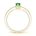 thumbnail image 2 of ANGARA Natural Tapered Shank Oval Solitaire Emerald Ring in 14K Yellow Gold for Women (Size-6x4mm) | May Birthstone, Birthday, Anniversary, Jewelry Gift for Women | Natural Emerald Ring, 2 of 9