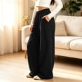 thumbnail image 4 of Boys' Winter Fleece Sweatpants Solid Color Elastic Waist Side Pockets Pleated Sports Trousers Cozy Warm Breathable Everyday Active Pants, 4 of 9