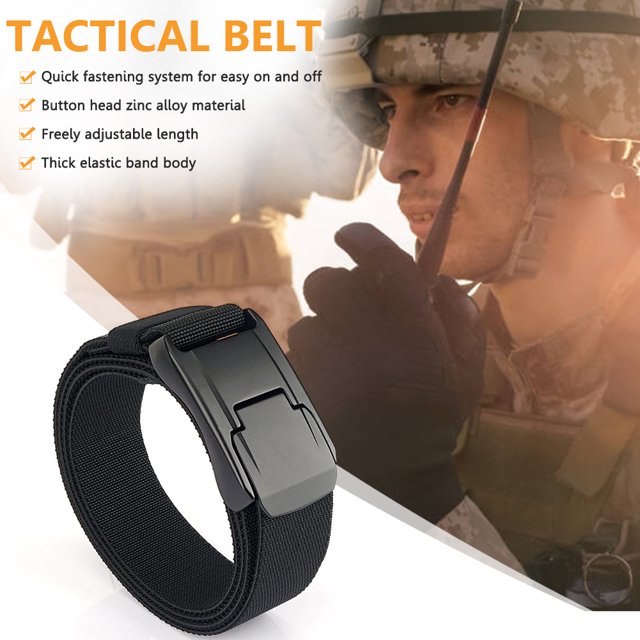 Cinturón elástico para hombre y mujer hebilla de aleación dura cinturón Likrtyny elástico de nailon Real fuerte accesorios militares para caza y senderismo al aire libre nuevo