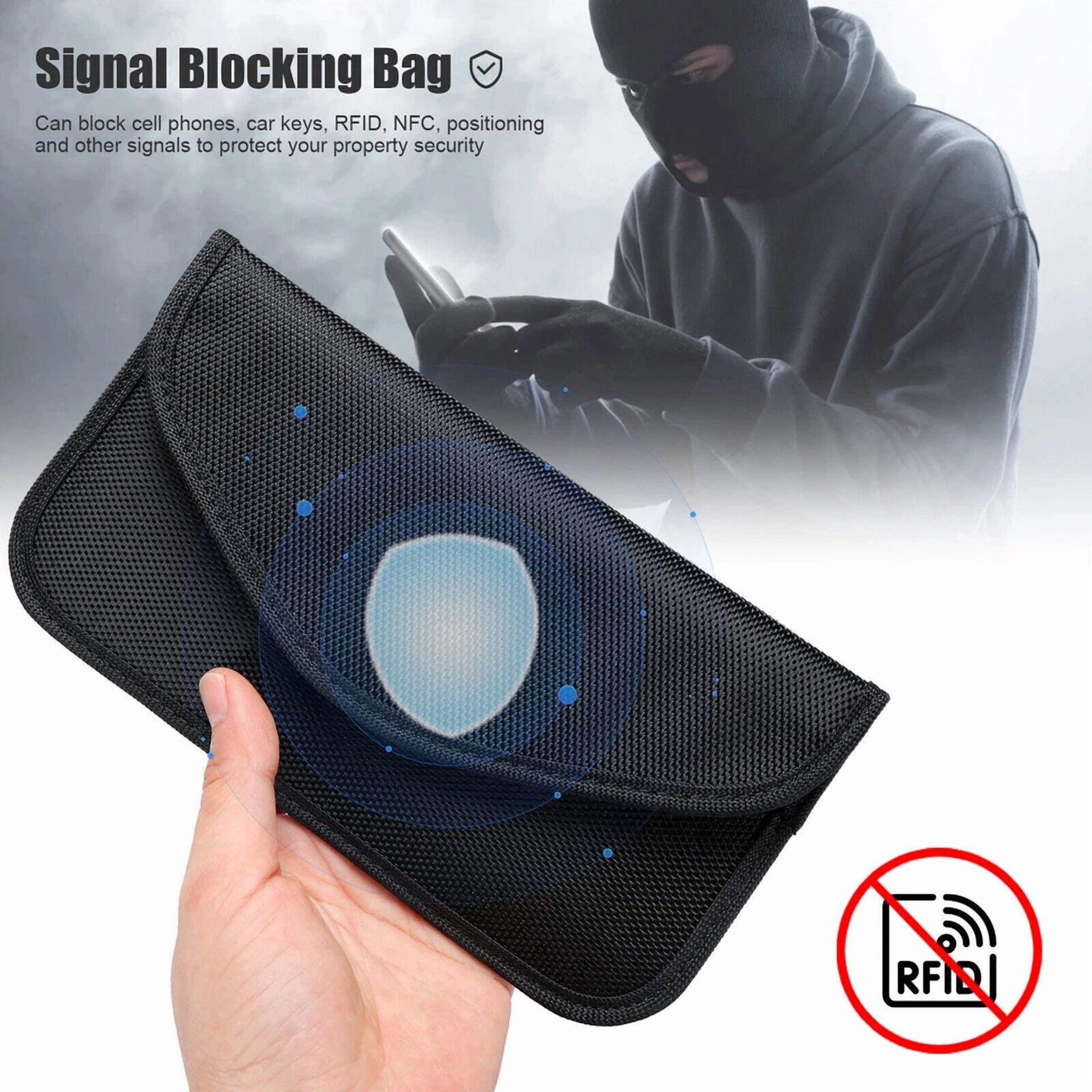 FLINT- Faraday Bag Rfid Signal Blocking Pouch Cell Phone Wallet Shielding Pouch Case Us