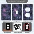 thumbnail image 3 of Yayeee Toggle Light Switch Wall Plate 1-Gang 4.5"x2.7" Home Decorative Outlet Cover, Purple Sky Pattern, 3 of 7
