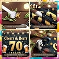 thumbnail image 4 of Golden Glitter 70th Birthday Banner Beer Mug Design Cheers & Beers Display Firework Pattern Balloon Decor 70 Years Backdrop for 70th Birthday Party Beer Anniversary Celebration Men's Birthday Event, 4 of 9