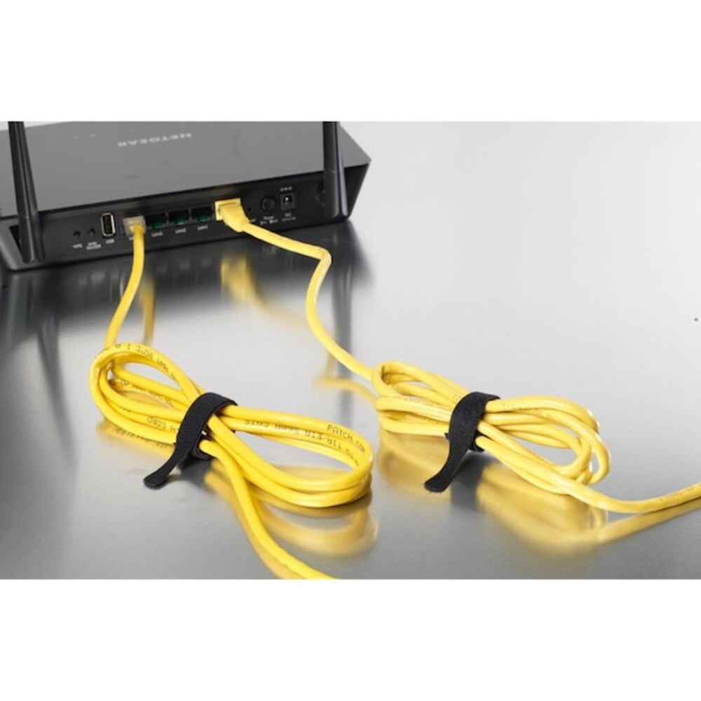 Velcro Brand Hook-and-Loop Cable Tie,8 in,Black,PK100 95172