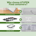 thumbnail image 3 of ATUPEN 20 Pcs Food Storage Containers with Lids, 840ml Plastic Containers Kitchen Organizers and Storage, 3 of 7