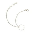 thumbnail image 4 of Boucle de Mode Délicat Réglable Résistant à l'Usure Rond Or Bracelet Cheville en Argent Valentines Jour Chaînes de Pied pour les Femmes Argent, 4 of 4