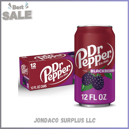 Dr Pepper Blackberry Soda Pop, 12 fl oz, 12 Pack Cans