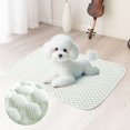 thumbnail image 5 of Extra Large Dog Cooling Mat, Non-Toxic Washable Pet Cooling Pad with Ice Silk & Mesh, Portable Non-Slip Puppy Bed for Summer(Light Green,XL), 5 of 7