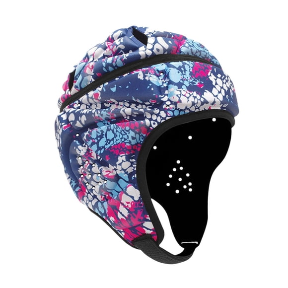Casco de rugby, gorra protectora, protección a prueba de golpes, protector de cabeza de rugby, casco de rugby para fútbol, lanzador de fútbol de Azul Rojo