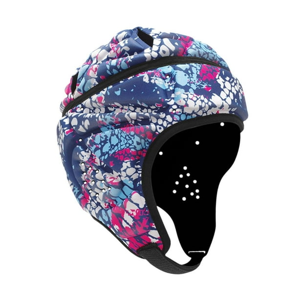 Casco de rugby shamjiam suave ultraligero ajustable protección para adultos Azul rojo