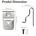 thumbnail image 4 of Replacement Belt Hook Clip for N268241 Fit for 20V Power Tools DCD980 DCD985 10Pack, 4 of 6
