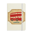 thumbnail image 1 of UK London Double-decker Bus Stamp Notebook Official Fabric Hard Cover Classic Journal Diary, 1 of 3