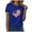 Blue, variant on 4th of July Shirts for Women American Flag 1776 Graphic Tees Casual Cap Sleeve USA Patriotic Tops(Navy,L)