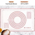 thumbnail image 3 of Syenll Silicone Baking Mat, Non Stick Pastry Rolling Mat for Cookies, Bread and Baking Supplies, 23.6 x 15.7 inch, Red, 3 of 8