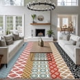 thumbnail image 3 of Area Rug 5'x7', Boho Non-slip Runner Rug Carpet for Bedside, Colorful Striped Ethnic Modern Geometric Abstract Art Outdoor Indoor Area Rugs Mat for Entryway/Living Room/Bedroom/Kitchen/Office, 3 of 9