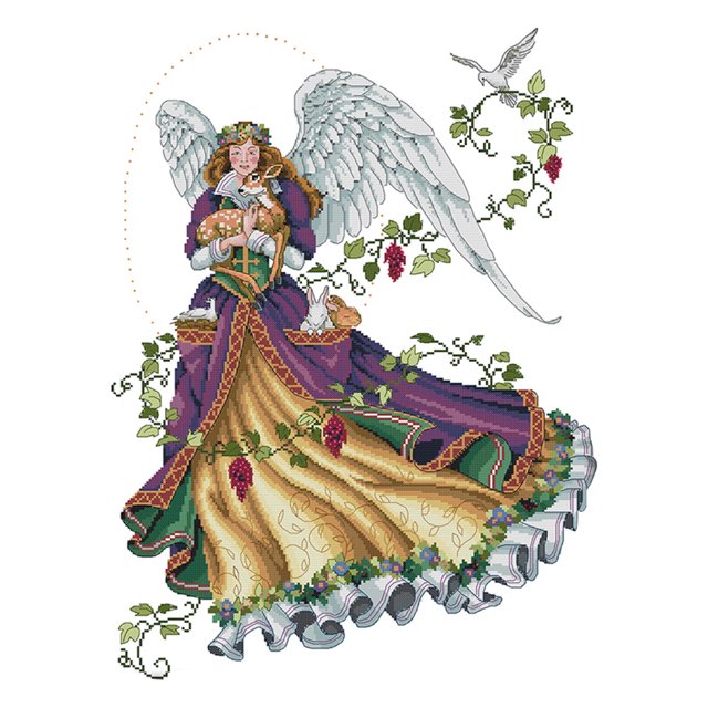 Kits de costura de bordado de punto de cruz de ángel DIY 14CT estampado Handworks Craft FLhrweasw Nuevo
