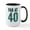 White/Black Inside, variant on CafePress - Fab At 40 Blue Large Mug - 15 oz Ceramic Large White Novelty Mug