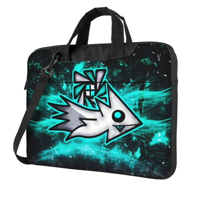 Zufioo Geometry Dash for Laptop Bag, Zippered Computer Shoulder Bag Messenger Bag Briefcase, Suitable for School, Work, Travel