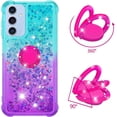 thumbnail image 2 of for Samsung Galaxy A16 with Ring Kickstand, Girls Women Bling Cute Glitter Flowing Liquid Floating Sparkle Cover Gradient Quicksand Case for Samsung Galaxy A16. JB-Green Purple, 2 of 14