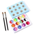 thumbnail image 1 of 24-Color Washable Body Paint Set with 2 Paintbrushes Facepaints Non-Toxic Water Activated Face Painting Makeup, 1 of 8