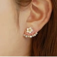 thumbnail image 1 of Pendientes de estilo coreano con forma de alfiler y flor de margarita, pendientes colgantes de aleación, 1 of 5