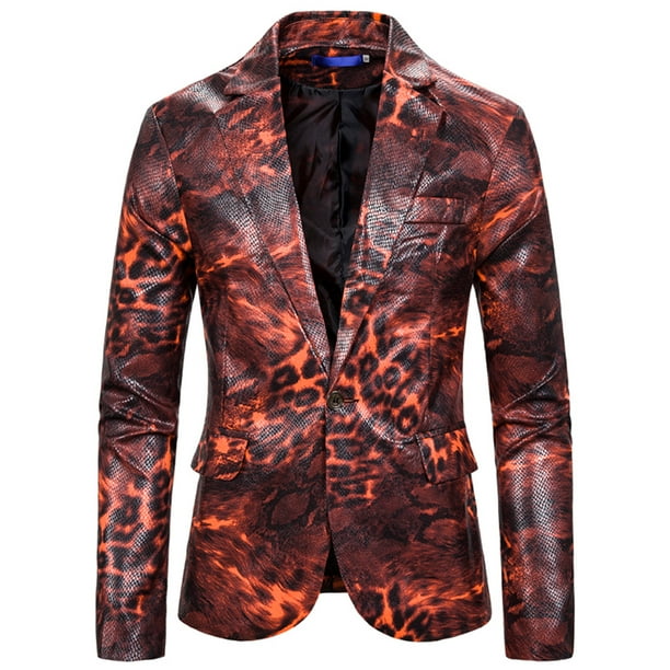 Ikevan Men'S New OneButton Suit Ethnic Style Printed Suit Male Best