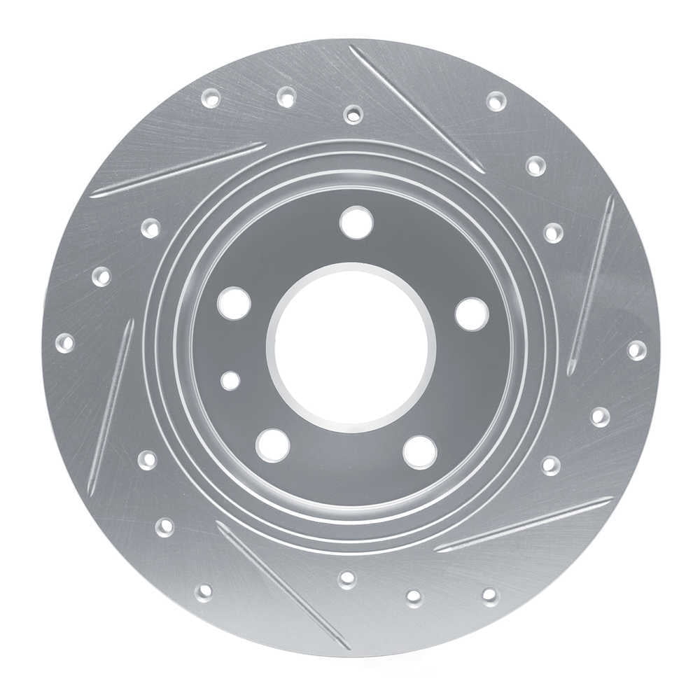 Dynamic Friction Company 631-45047L DFC Brake Rotor - Drilled And Slotted - Silver