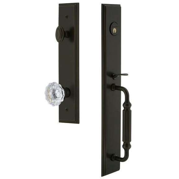 Grandeur Carfgrfon_Eset_238 Carre Solid Brass Rose Keyed Entry Single Cylinder Full Plate