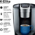 thumbnail image 3 of Keurig K-Elite Coffee Maker, Single Serve K-Cup Pod Coffee Brewer, With Iced Coffee Capability & 3-Month Brewer Maintenance Kit Includes Descaling Solution, Water Filter Cartridges & Rinse Pods, 3 of 7